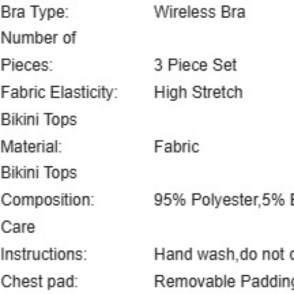 *New* 3Pc Beautiful Sexy Black, Soft Lace Bathing Suit Set, NWT, Size 1XL(14) - Picture 8 of 9